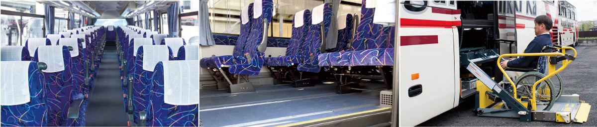 青垣観光バスが所有しているリフト付きバス