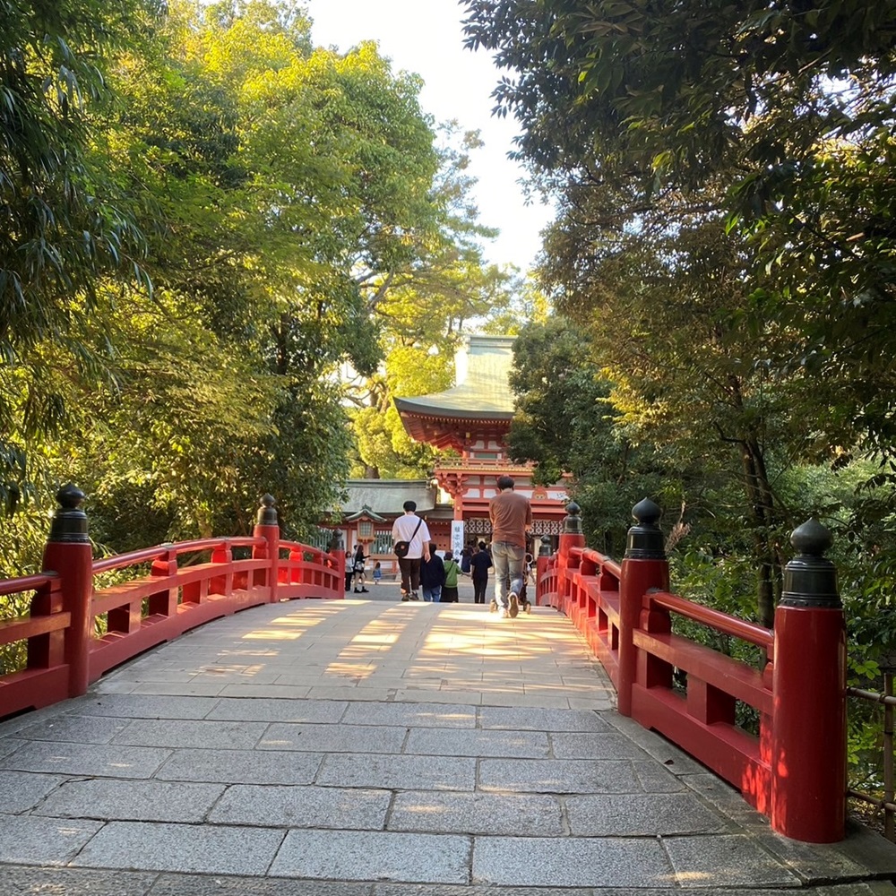 氷川神社に続く参道・橋