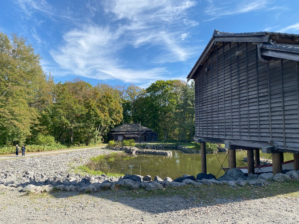 漁村群の風景